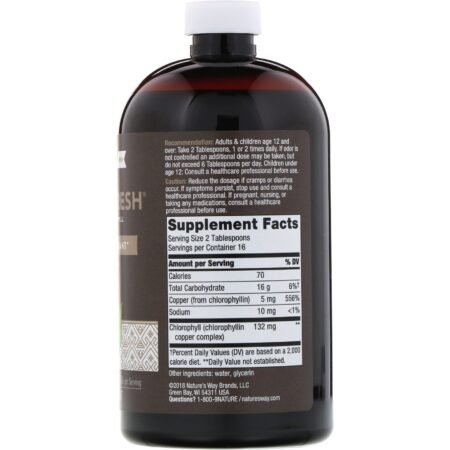 Nature's Way, Chlorofresh, Liquid Chlorophyll, Unflavored, 16 fl oz (473 ml) - Image 2