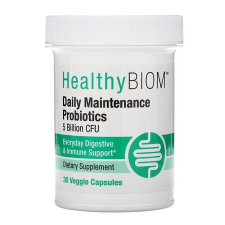 HealthyBiom, Probióticos de Manutenção Diária, 5 Bilhões de UFCs, 30 Cápsulas Vegetais