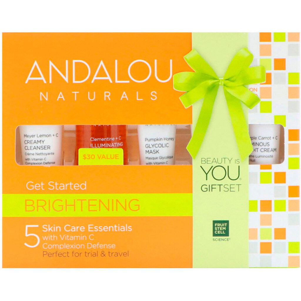 Andalou Naturals, Get Started Iluminador, Cuidados com a Pele Essenciais, Conjunto com 5 Peças - Imagem 2