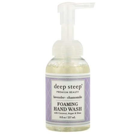 Deep Steep, Sabonete Espumante para as Mãos, Lavanda e Camomila, 237 ml (8 fl oz)