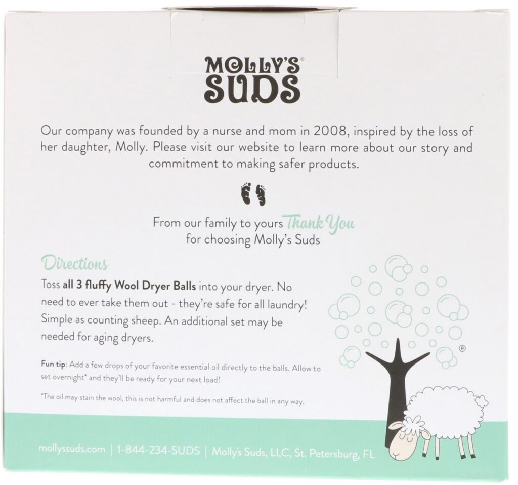Molly's Suds, Esferas De Secar Lã, 3 Esferas - Imagem 3