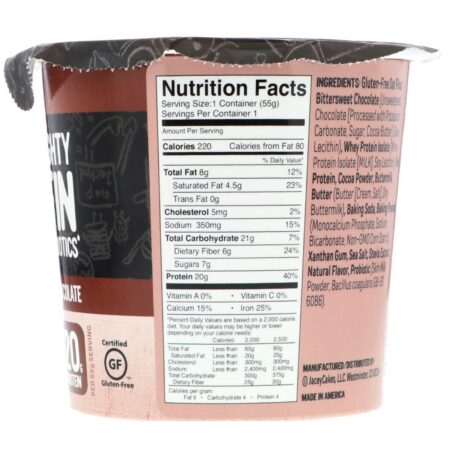 FlapJacked, Poderoso Muffin com Probióticos, Duplo chocolate, 1.94 oz (55 g) - Image 2