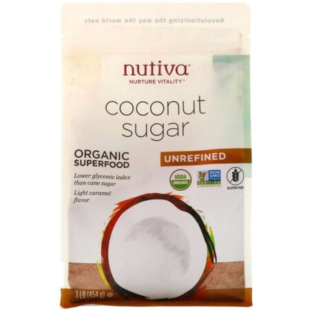 Nutiva, Açúcar de Coco Orgânico, 1 lb (454 g)