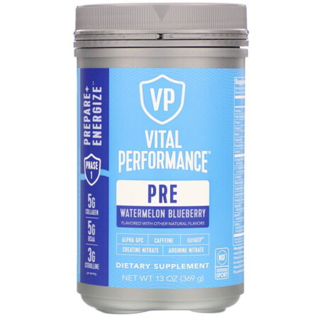 Vital Proteins, Vital Performance Pre, melancia e mirtilo, 369 g (13 oz)