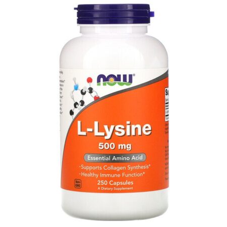 Now Foods, L-Lisina, 500 mg, 250 Cápsulas