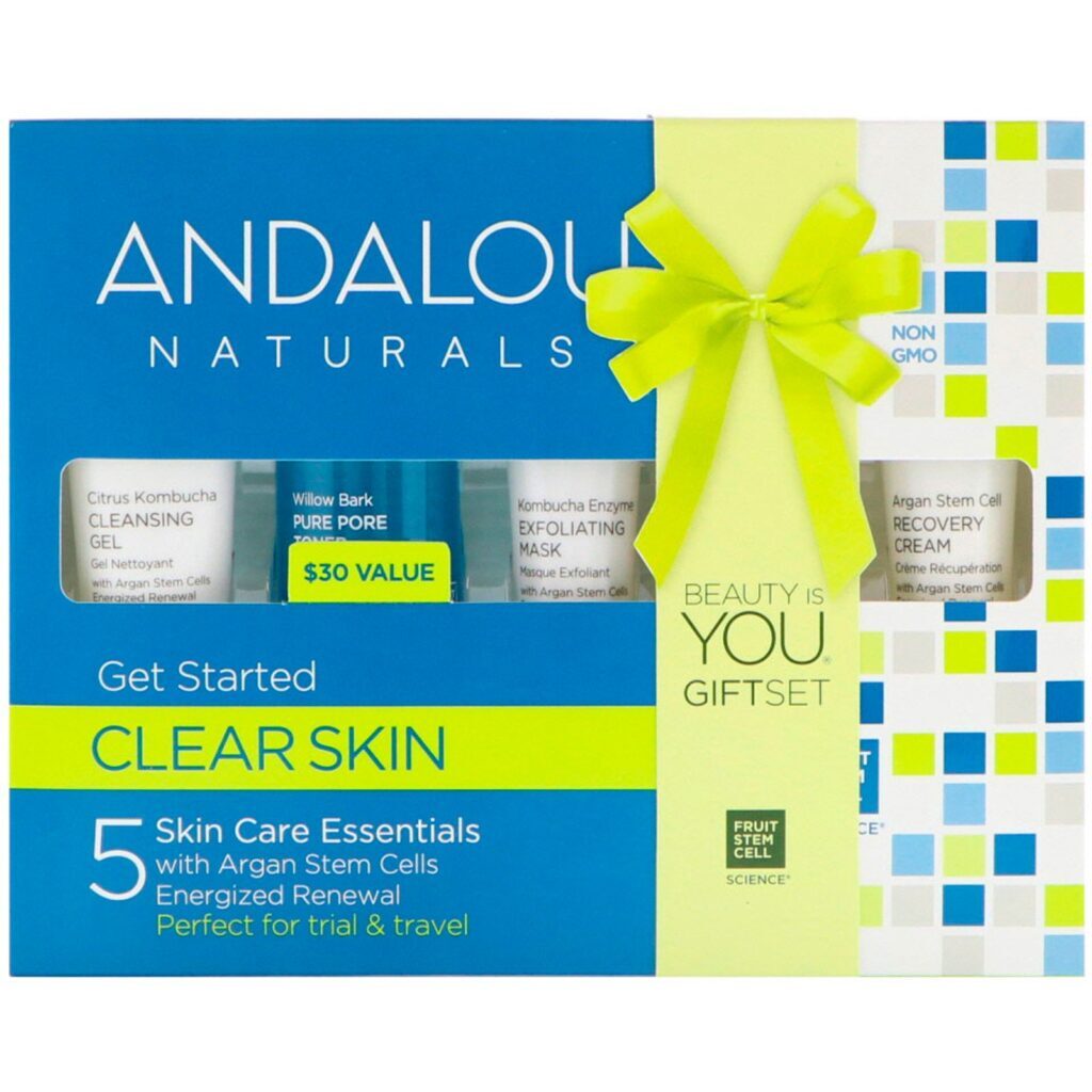 Andalou Naturals, Get Started Clareador, Cuidados com a Pele Essenciais, Conjunto com 5 Peças - Imagem 2
