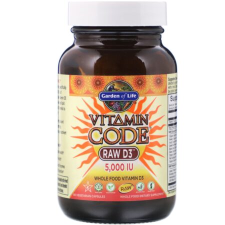 Garden of Life, Vitamin Code, RAW D3, 5,000 IU, 60 Vegetarian Capsules - Image 3