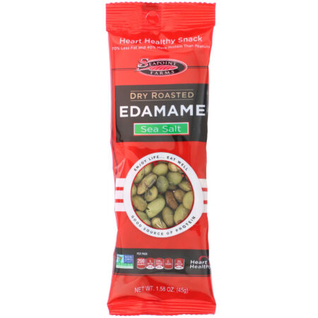 Seapoint Farms, Dry Roasted Edamame, Sea Salt, 12 Packs, 1.58 oz (45 g) Each - Image 3