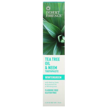 Desert Essence, Creme Dental Óleo de Melaleuca e Neem, Wintergreen, 176 g (6,25 oz) - Image 2