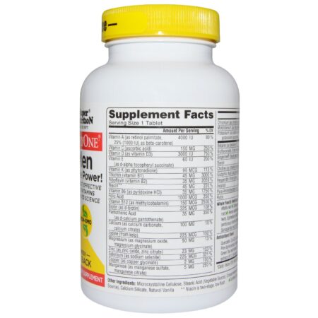 Super Nutrition, SimplyOne, Masculino, Multivitamínico de Poder Triplo, Sem Ferro, 90 Comprimidos - Image 2