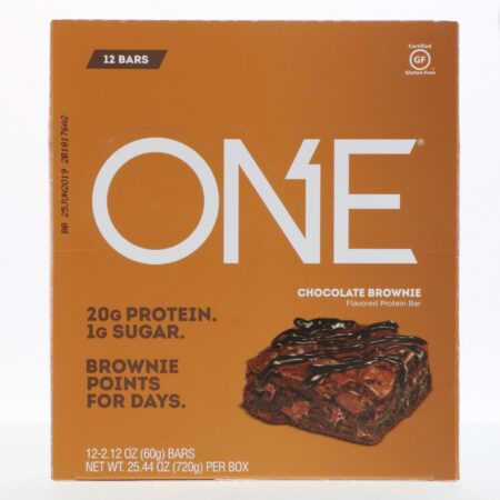 One Brands, ONE Bar, Chocolate Brownie, 12 Bars, 2.12 oz (60 g) Each - Image 2