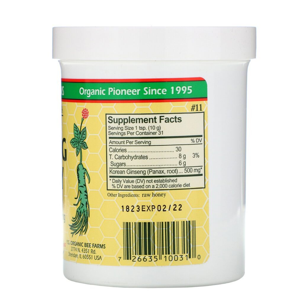 Y.S. Eco Bee Farms, Mel de Ginseng, 11,0 oz (311 g) - Imagem 2