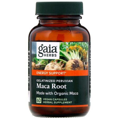 Gaia Herbs, Raiz de Maca Peruana Gelatinizada, 60 Cápsulas Veganas - Image 3