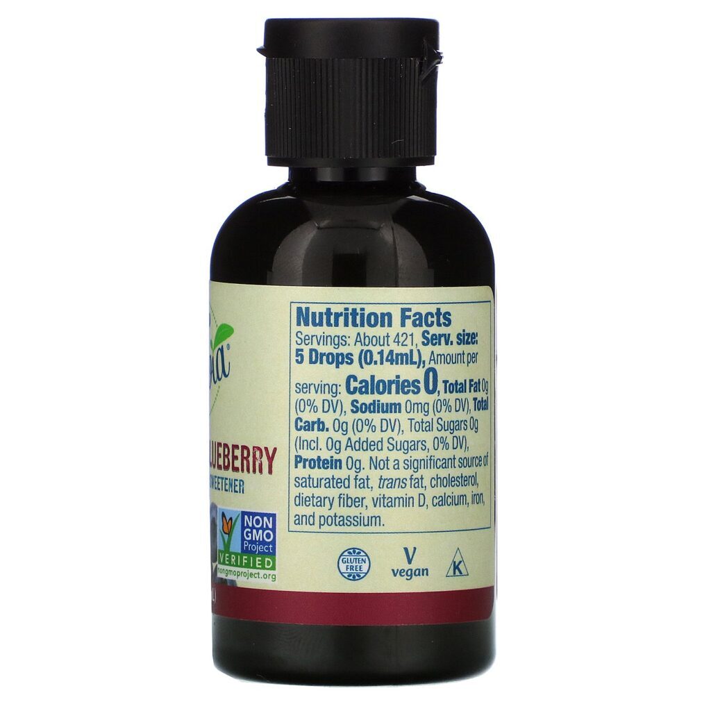 Now Foods, Estévia Líquido Adoçante, Romã e Blueberry, 2 fl oz (60 ml) - Imagem 2