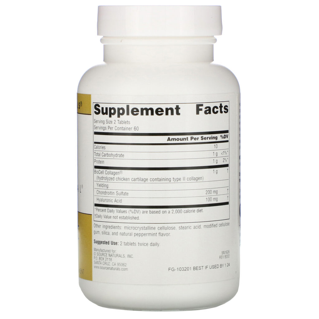 Source Naturals, Ácido Hialurônico Skin Eternal, 50 mg, 120 Comprimidos - Imagem 2