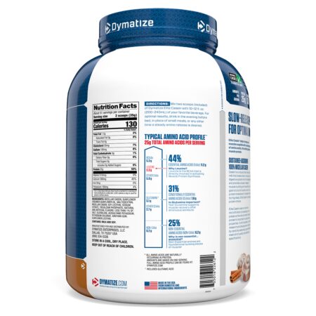 Dymatize Nutrition, Caseína de Elite, Pão de Canela, 4 lb (1,8 kg) - Image 2