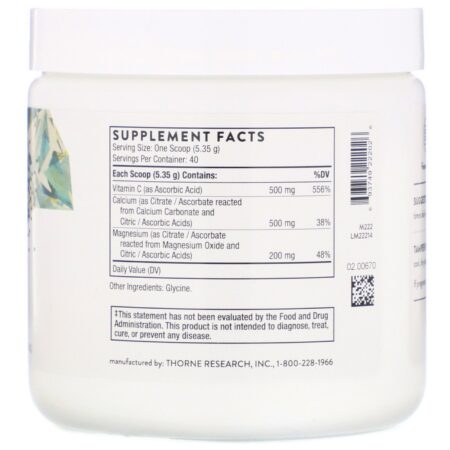 Thorne Research, Cal-Mag Citrate, Pó Efervescente, 214 g (7,5 oz) - Image 2