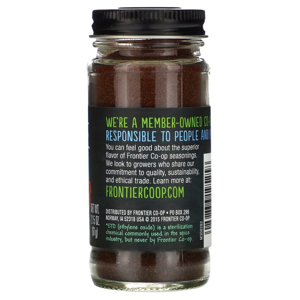 Frontier Natural Products, Chipotle, Smoked Red Jalapenos, 2.15 oz (61 g) - Imagem 2