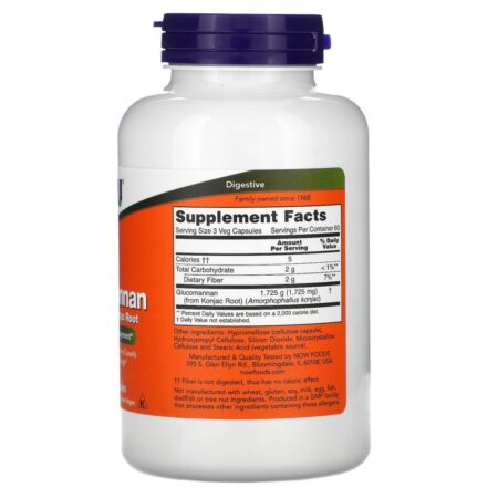 Now Foods, Glucomanan, 575 mg, 180 Cápsulas — foto 2 Now Foods, Glucomanan, 575 mg, 180 Cápsulas — foto 2