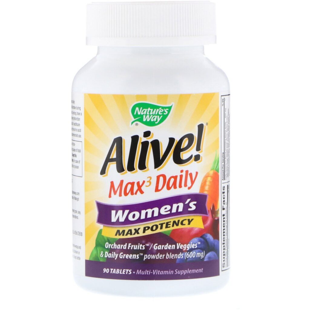 Nature's Way, Alive!, Max3 Daily, Women's Multivitamin, 90 Comprimidos - Imagem 4