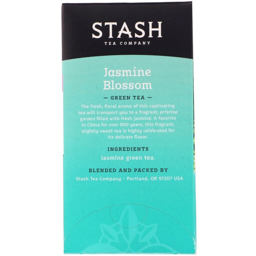 Stash Tea, Chá Verde, Broto de Jasmim, 20 Saquinhos, 1,3 oz (38 g) - Imagem 2