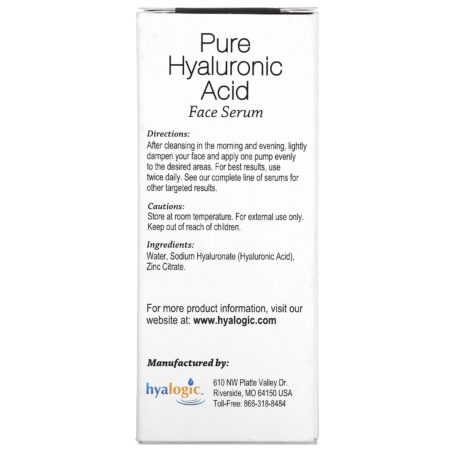 Hyalogic, Pure Hyaluronic Acid Face Serum, 1 fl oz (30 ml) - Image 3