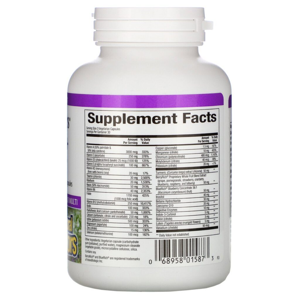 Natural Factors, MultiFactors, Women's 50+, 90 Vegetarian Capsules - Imagem 2