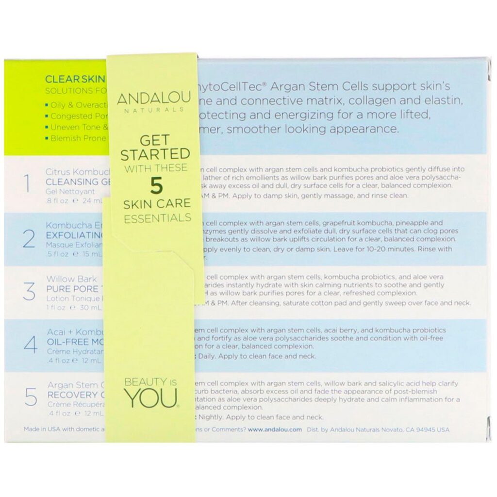 Andalou Naturals, Get Started Clareador, Cuidados com a Pele Essenciais, Conjunto com 5 Peças - Imagem 3