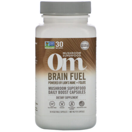 Om Mushrooms, Brain Fuel, 667 mg, 90 Vegetarian Capsules