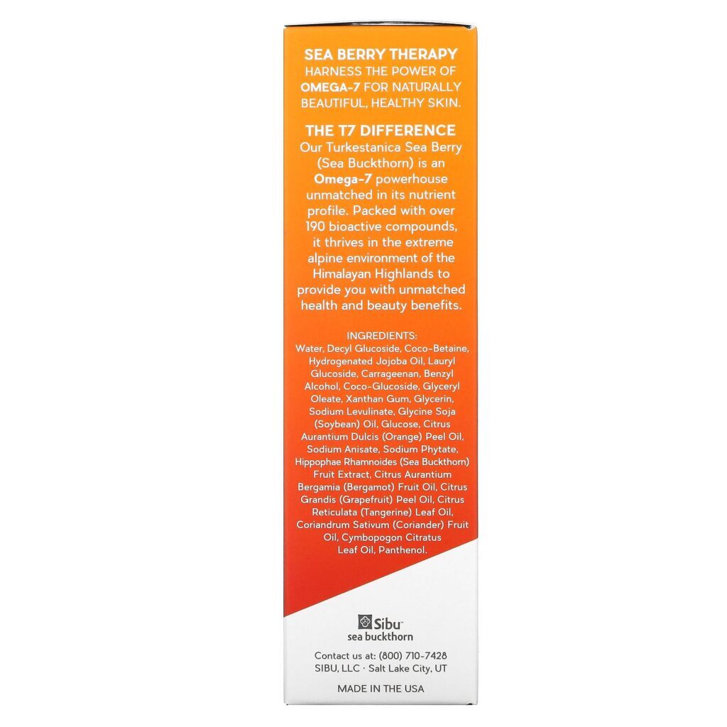 Sibu Beauty, Sea Buckthorn Balancing Facial Cleanser, 4 fl oz (118 ml) - Imagem 3
