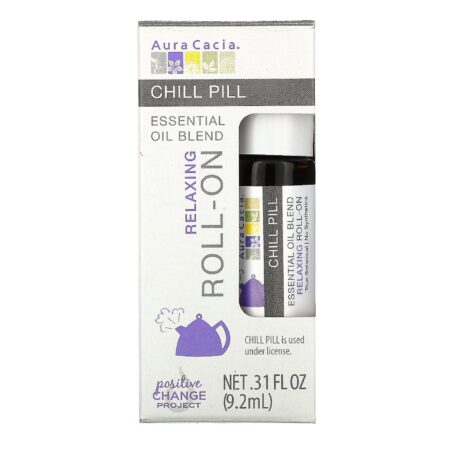 Aura Cacia, Mistura Essencial de Óleo, Roll-On Relaxante, Pílula de Relaxamento, 0,31 fl. oz. (9,2 ml) - Image 2