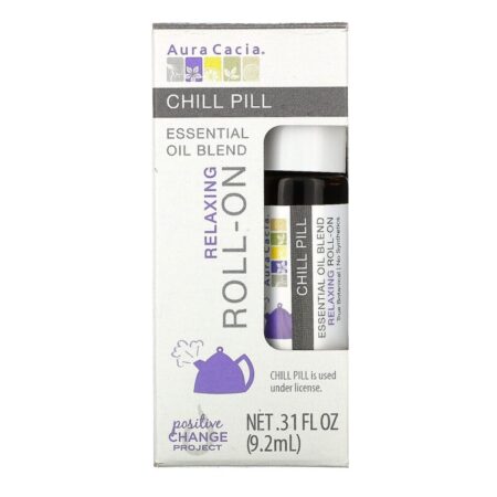 Aura Cacia, Mistura Essencial de Óleo, Roll-On Relaxante, Pílula de Relaxamento, 0,31 fl. oz. (9,2 ml) - Imagem 2
