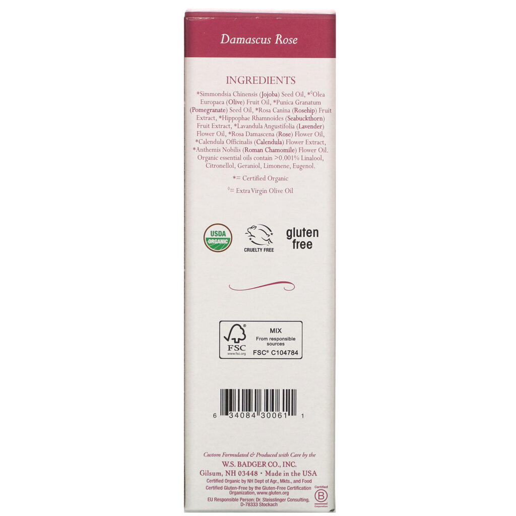 Badger Company, Damascus Rose Body Oil, 4 fl oz (118 ml) - Imagem 3