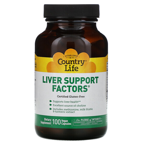 Country Life, Liver Support Factors, 100 Vegan Capsules