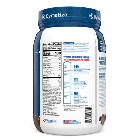 Dymatize Nutrition, Elite Casein, Chocolate, 2 lbs (907 g) - Image 2