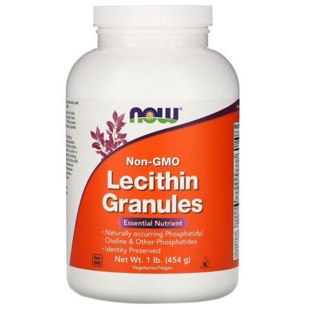 Now Foods, Grânulos de Lecitina, Livre de Transgênicos, 1 lb (454 g)