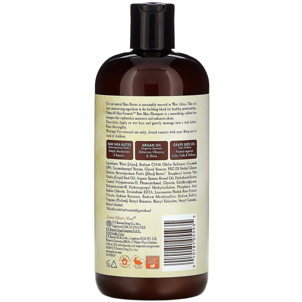 Palmer's, Fórmula Karité, Xampú de Karité cru, Reparo da hidratação, 16 fl oz (473 ml) - Imagem 2