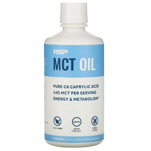 RSP Nutrition, Óleo TCM, Ácido Caprílico C8, Energia e Metabolismo, Sem Sabor, 945 ml (32 oz)