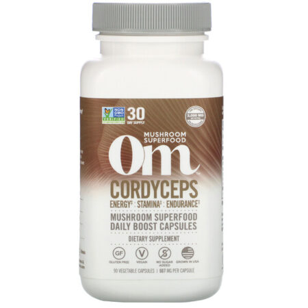 Om Mushrooms, Cordyceps, 667 mg, 90 Cápsulas Vegetarianas