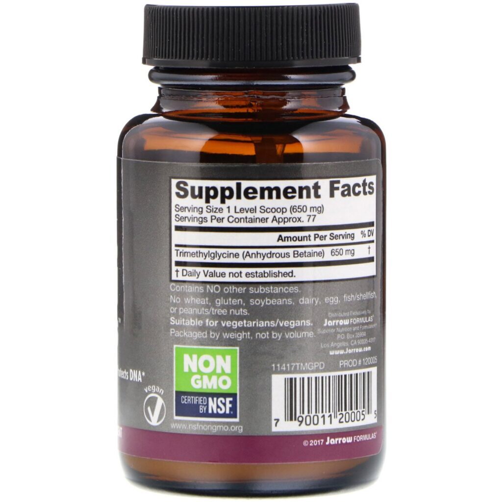 Jarrow Formulas, Cristais TMG, 50 g - Imagem 2