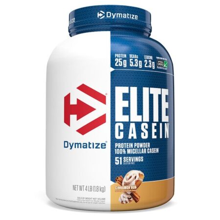 Dymatize Nutrition, Caseína de Elite, Pão de Canela, 4 lb (1,8 kg)