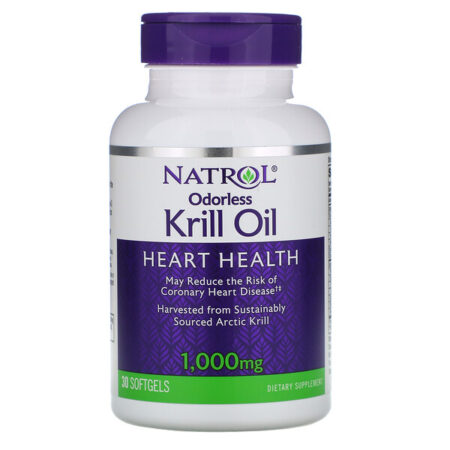 Natrol, Óleo de Krill inodoro, 1.000 mg, 30 Cápsulas Softgel