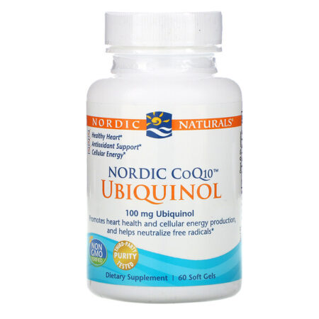 Nordic Naturals, Nordic CoQ10, Ubiquinol, 100 mg, 60 Cápsulas Softgel