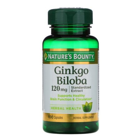 Nature's Bounty, Ginkgo Biloba, 120 mg, 100 Cápsulas