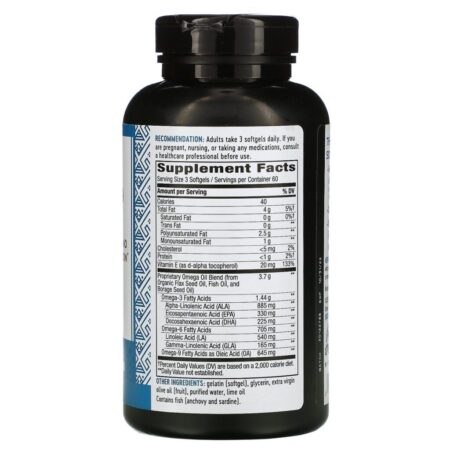 Nature's Way, Mega 3/6/9, Omega Blend, Lime Flavor, 180 Softgels — foto 2