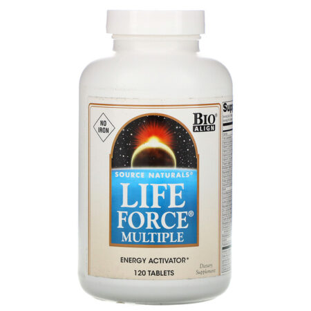 Source Naturals, Life Force Multiple, Sem Ferro, 120 Comprimidos