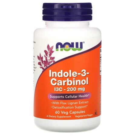 Now Foods, Indole-3-Carbinol, 200 mg, 60 Cápsulas Vegetais