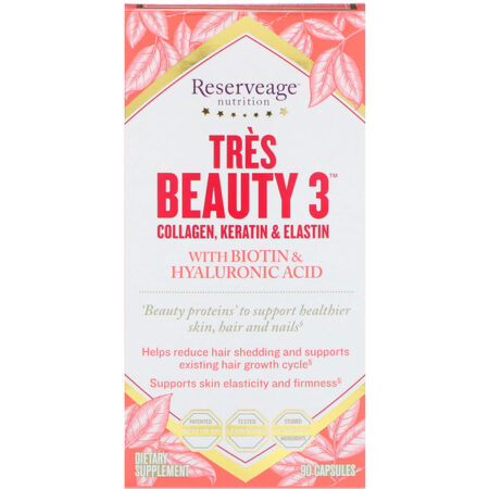 ReserveAge Nutrition, Tres Beauty 3, 90 Cápsulas