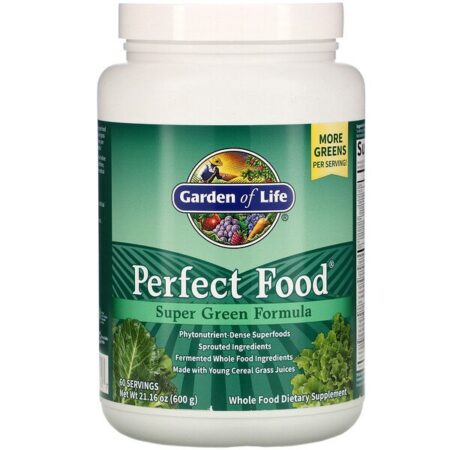 Garden of Life, Perfect Food, Fórmula Super Green, 600 g (1,3 lbs)