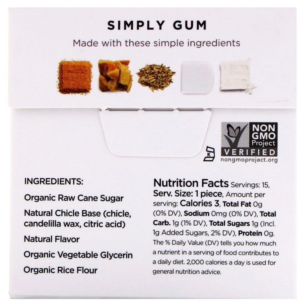 Simply Gum, Goma de Mascar, Alcaçuz de Erva-doce Natural, 15 Unidades - Imagem 2